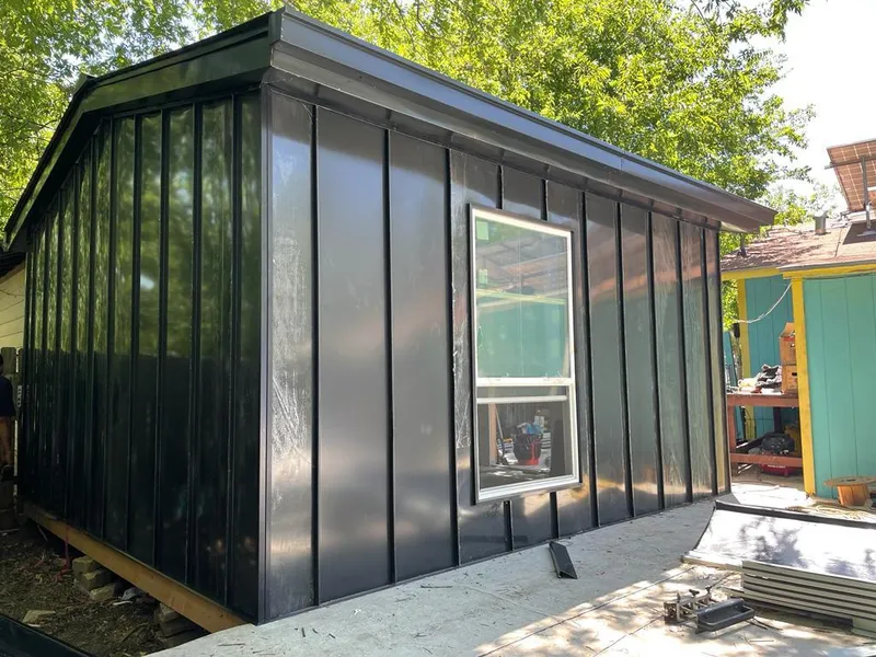 Black standing seam metal wall panels for Metal Roof Installation in Princeton